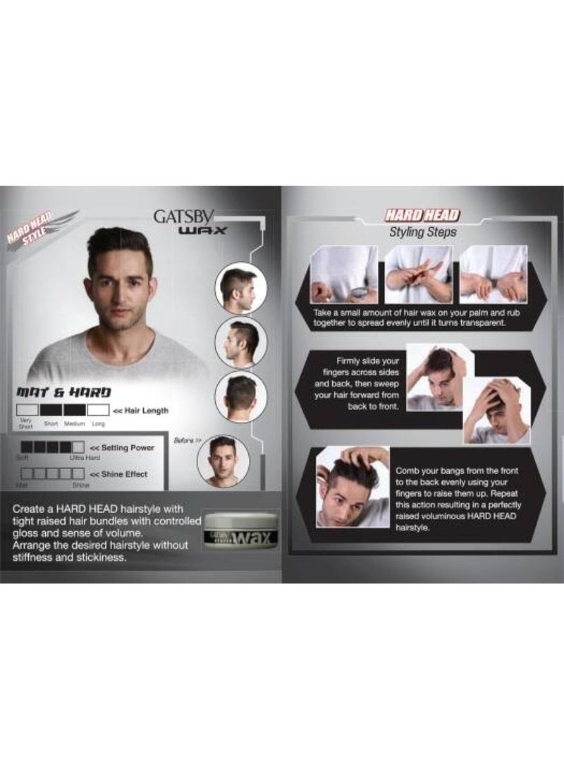 جاتسباي شمع لتصفيف الشعر هاراجوكو لمظهر مطفي وثابت 75جرام , مكون من قطعتين. - Image 4